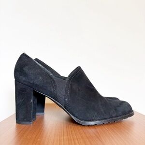 Stuart Weitzman Corral Black Suede Ankle Boot Shootie Heels 9